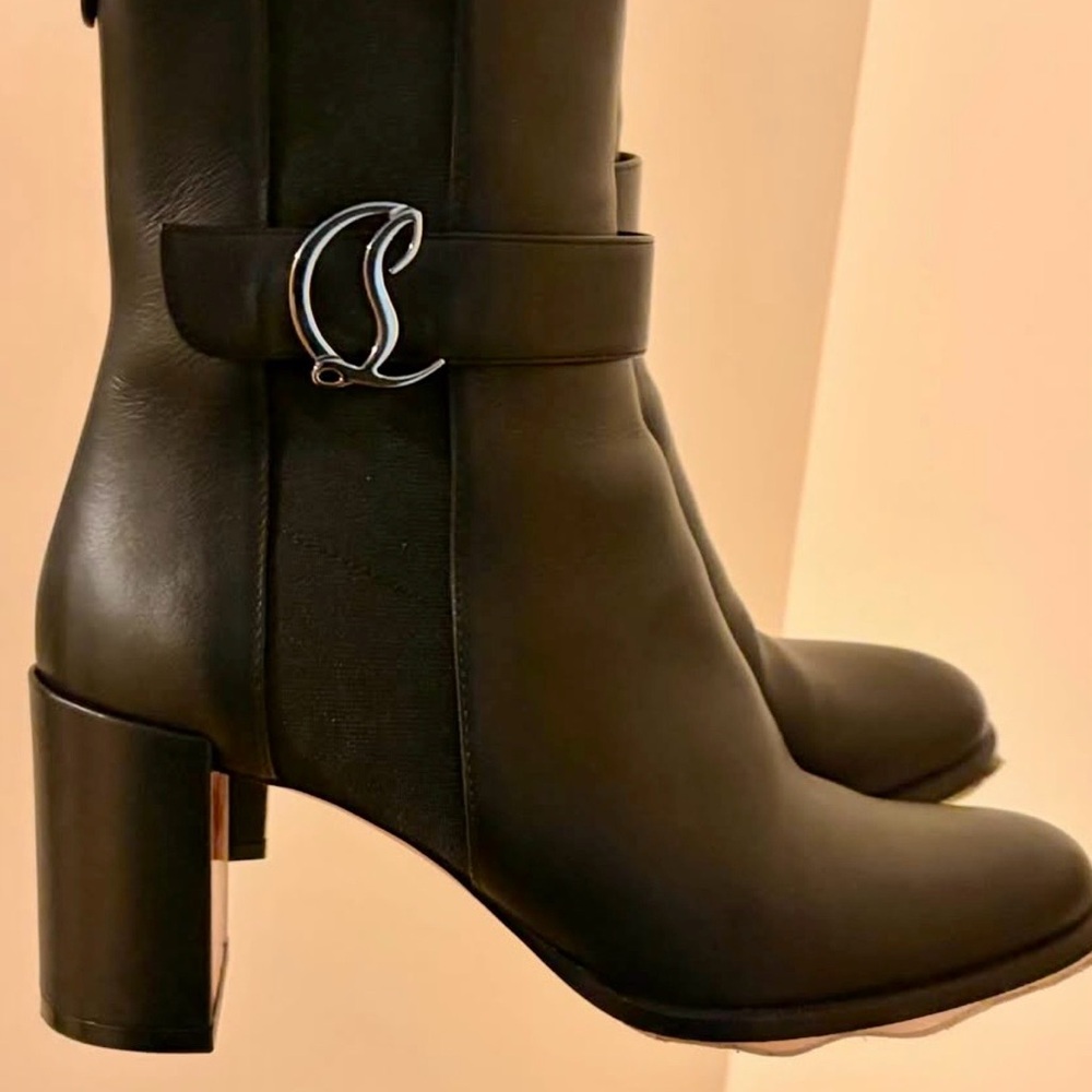 Christian Louboutin Elegant Black Heeled Boots
